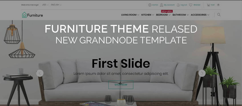 Show blog post for New template - Furniture Theme Picture for blog post New template - Furniture Theme
