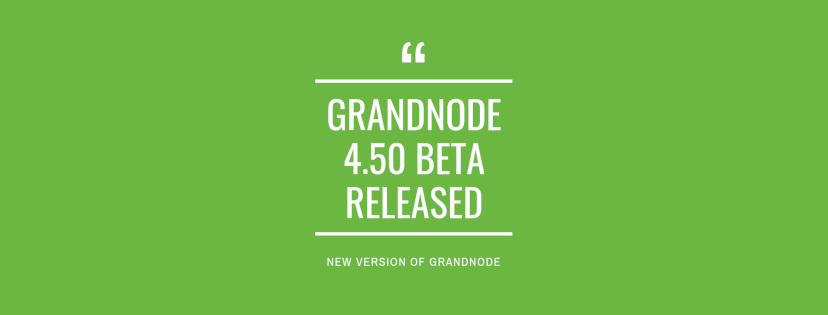 Show blog post for GrandNode 4.50 Beta Released Picture for blog post GrandNode 4.50 Beta Released