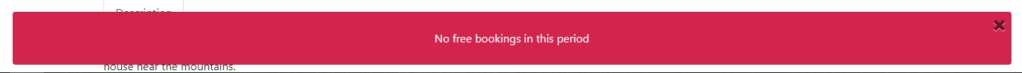No free bookings