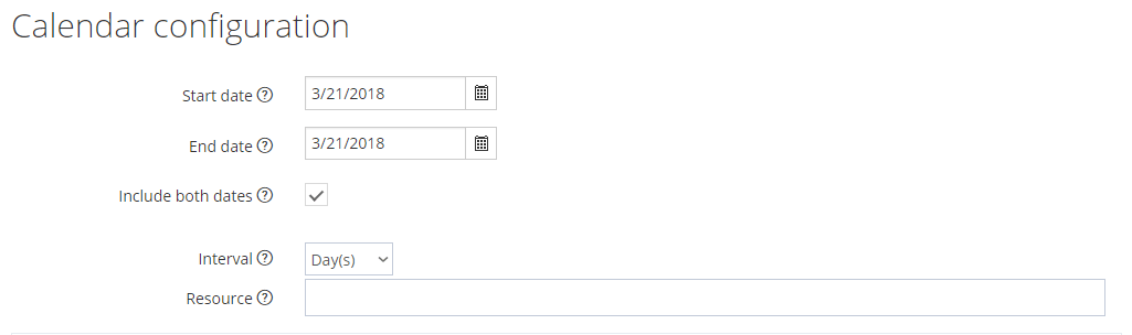 Include both dates setting screen